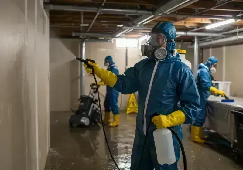 Basement Sanitization and Antimicrobial Treatment process in North Gates, NY